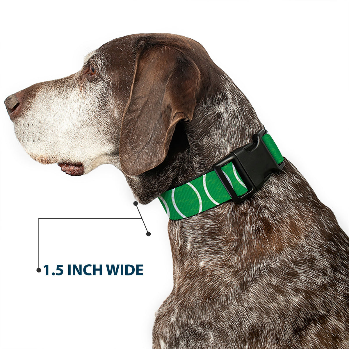 Plastic Clip Collar - Rings Camo Neon Green/White