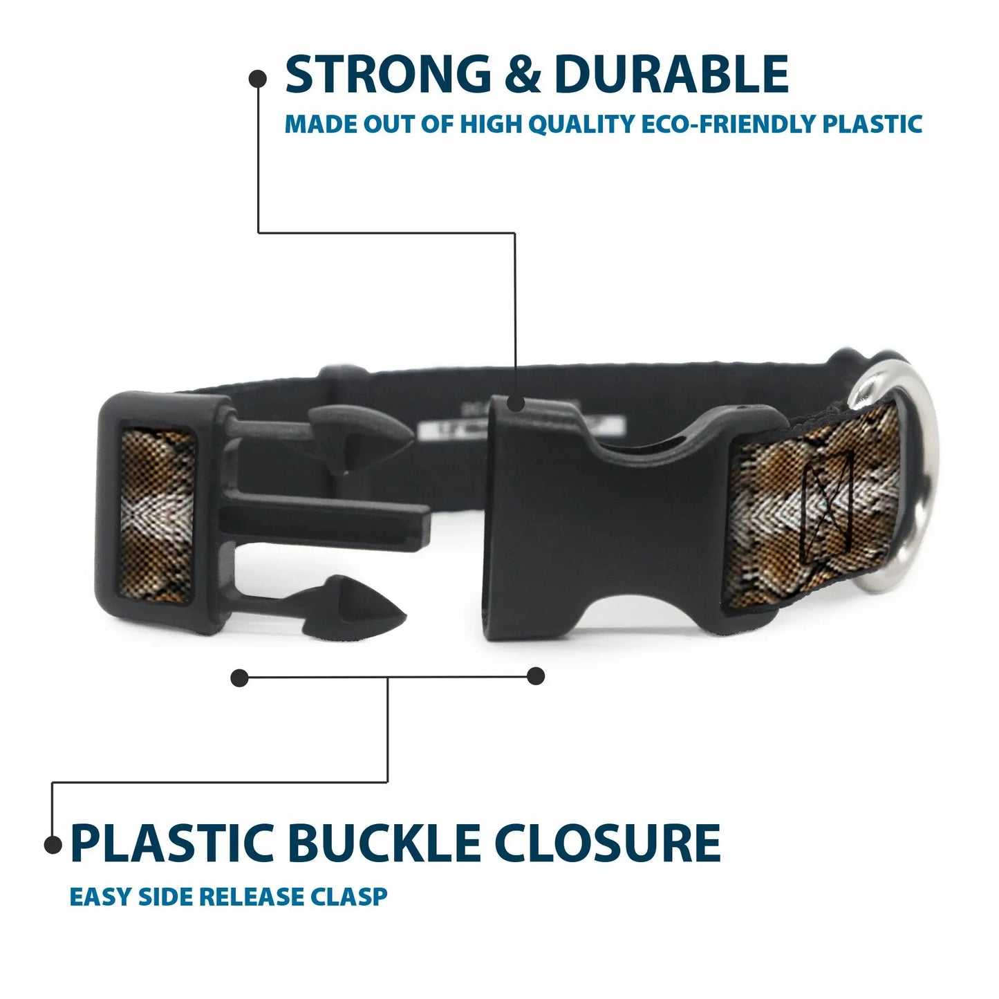 Plastic Clip Collar - Snake Skin 2 - Buckle-Down - Flyclothing LLC
