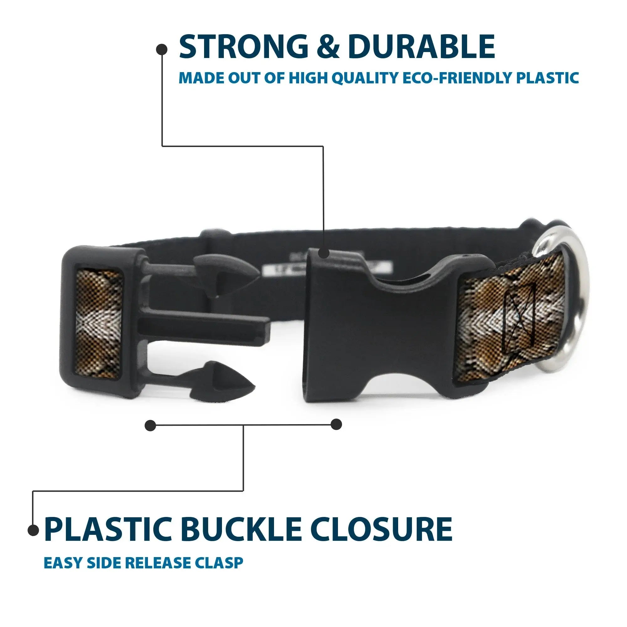 Plastic Clip Collar - Snake Skin 2 - Buckle-Down - Flyclothing LLC