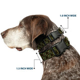 Plastic Clip Collar - Top Skulls Black/Camo Olive - Buckle-Down - Flyclothing LLC