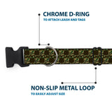 Plastic Clip Collar - Top Skulls Black/Camo Olive - Buckle-Down - Flyclothing LLC