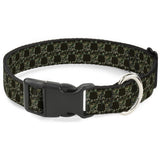 Plastic Clip Collar - Top Skulls Black/Camo Olive - Buckle-Down - Flyclothing LLC