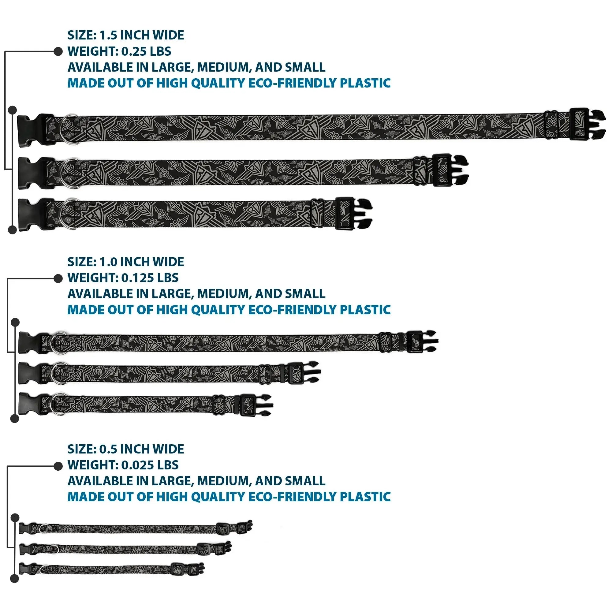 Plastic Clip Collar - BD Logo Scattered Black/Gray - Buckle-Down - Flyclothing LLC
