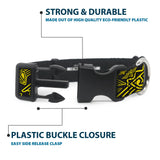Plastic Clip Collar - BD Logo Scattered Black/Yellow - Buckle-Down - Flyclothing LLC