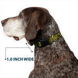 Plastic Clip Collar - BD Logo Scattered Black/Yellow - Buckle-Down - Flyclothing LLC