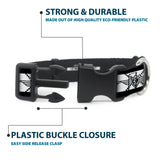 Plastic Clip Collar - BD Monogram2 White/Black - Buckle-Down - Flyclothing LLC