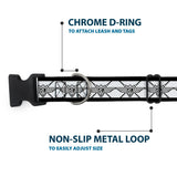 Plastic Clip Collar - BD Monogram2 White/Black - Buckle-Down - Flyclothing LLC
