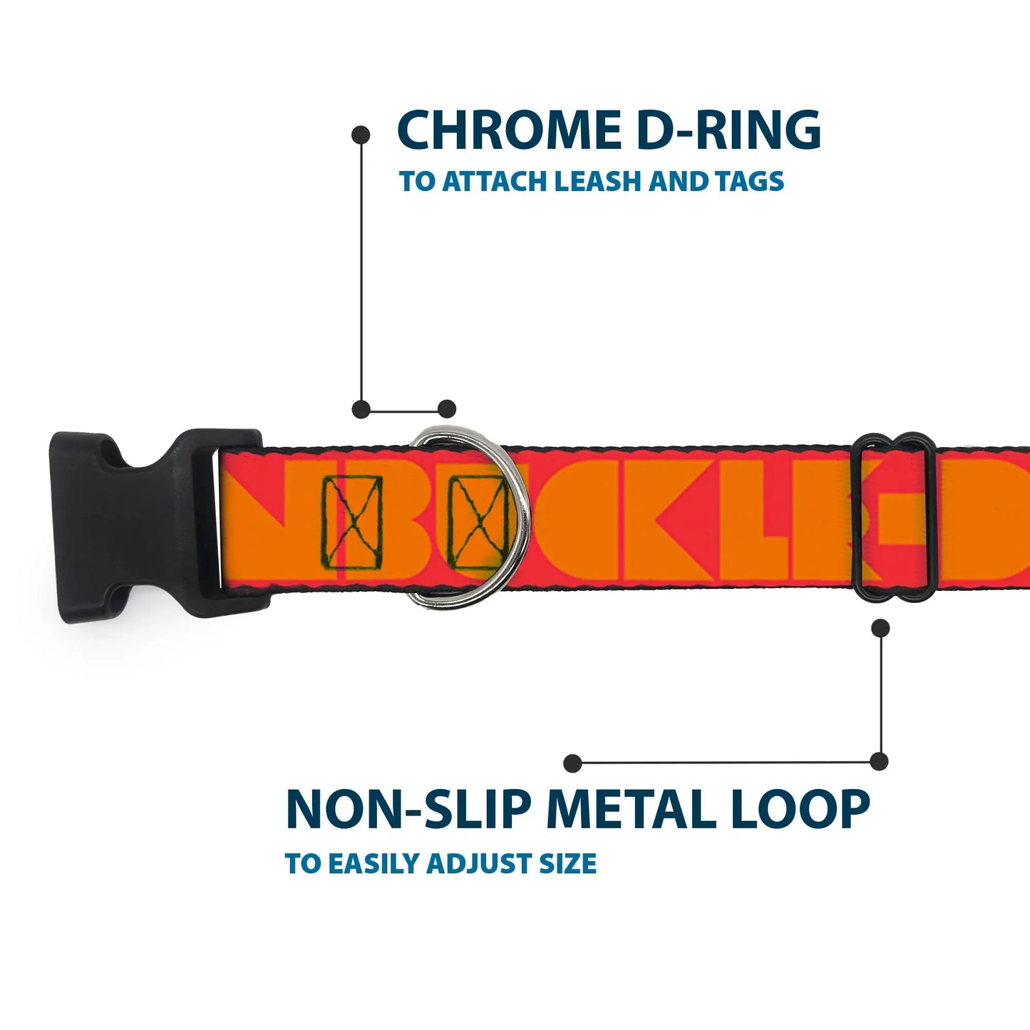 Plastic Clip Collar - BUCKLE-DOWN Shapes Red/Orange - Buckle-Down - Flyclothing LLC
