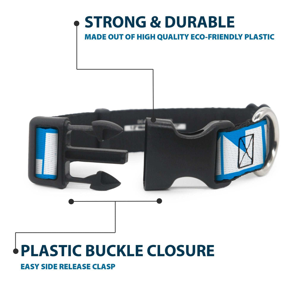 Plastic Clip Collar - BUCKLE-DOWN Shapes Turquoise/White - Buckle-Down - Flyclothing LLC