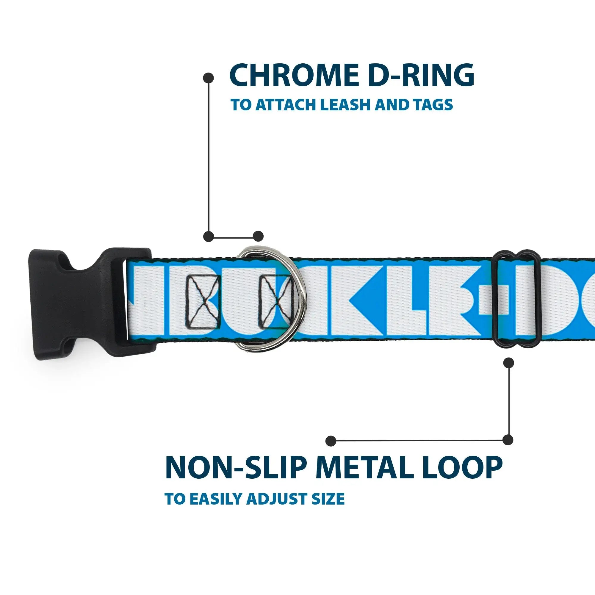 Plastic Clip Collar - BUCKLE-DOWN Shapes Turquoise/White - Buckle-Down - Flyclothing LLC
