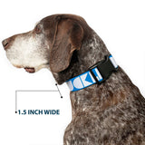 Plastic Clip Collar - BUCKLE-DOWN Shapes Turquoise/White - Buckle-Down - Flyclothing LLC