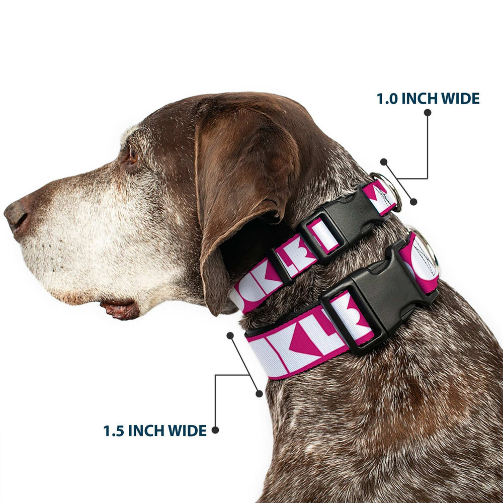 Plastic Clip Collar - BUCKLE-DOWN Shapes Hot Pink/White - Buckle-Down - Flyclothing LLC