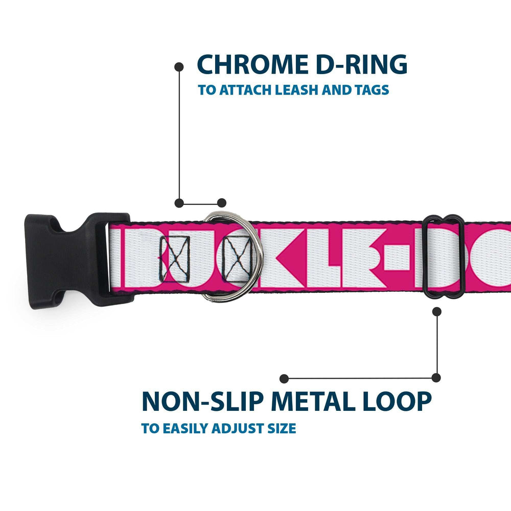 Plastic Clip Collar - BUCKLE-DOWN Shapes Hot Pink/White - Buckle-Down - Flyclothing LLC