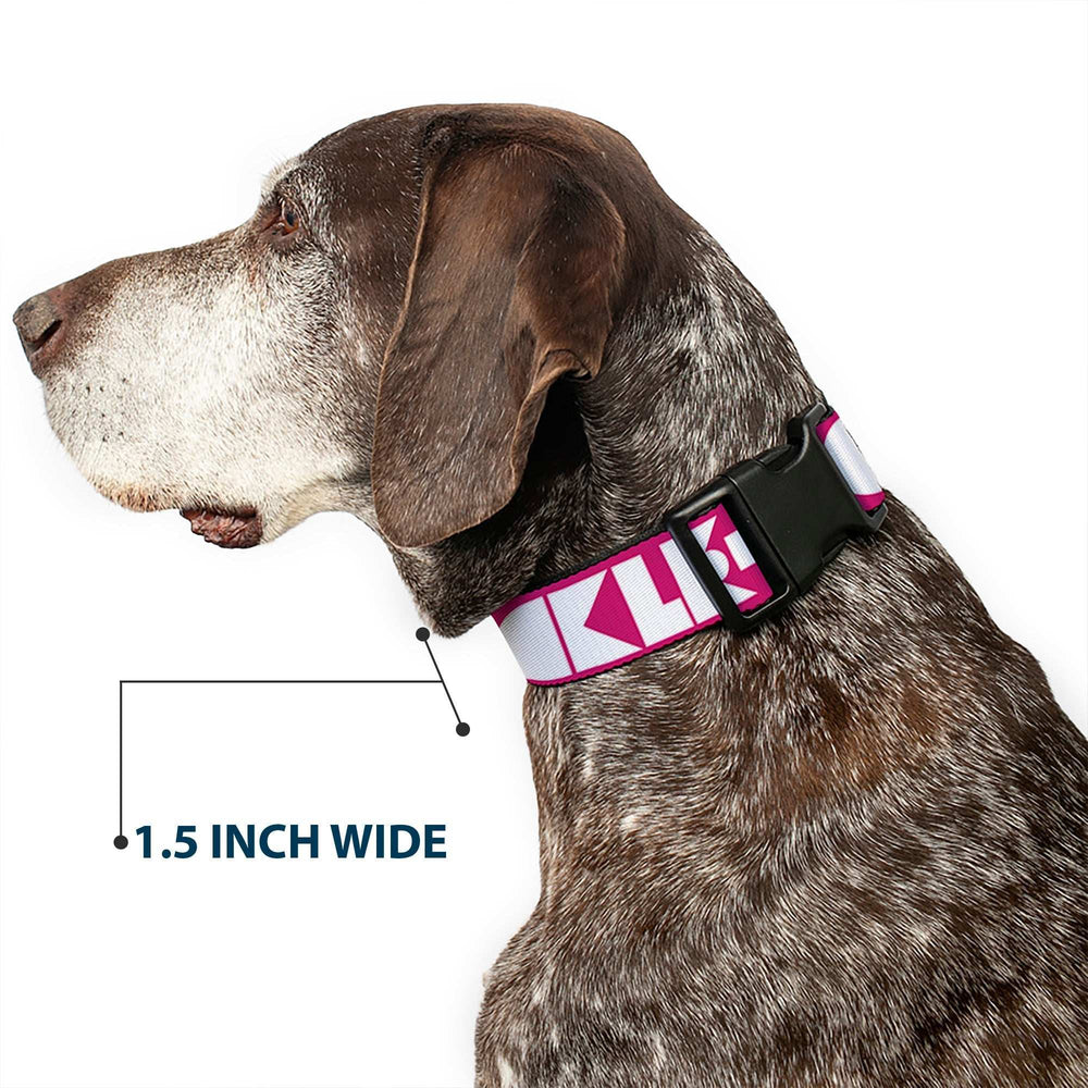 Plastic Clip Collar - BUCKLE-DOWN Shapes Hot Pink/White - Buckle-Down - Flyclothing LLC