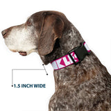 Plastic Clip Collar - BUCKLE-DOWN Shapes Hot Pink/White - Buckle-Down - Flyclothing LLC