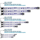 Plastic Clip Collar - BUCKLE-DOWN Shapes Blue/White