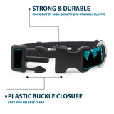 Plastic Clip Collar - BUCKLE-DOWN Shapes Dot Turquoise/White/Black