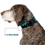 Plastic Clip Collar - BUCKLE-DOWN Shapes Dot Turquoise/White/Black - Buckle-Down - Flyclothing LLC