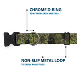 Plastic Clip Collar - Camo Olive Skull Yard - Buckle-Down - Flyclothing LLC