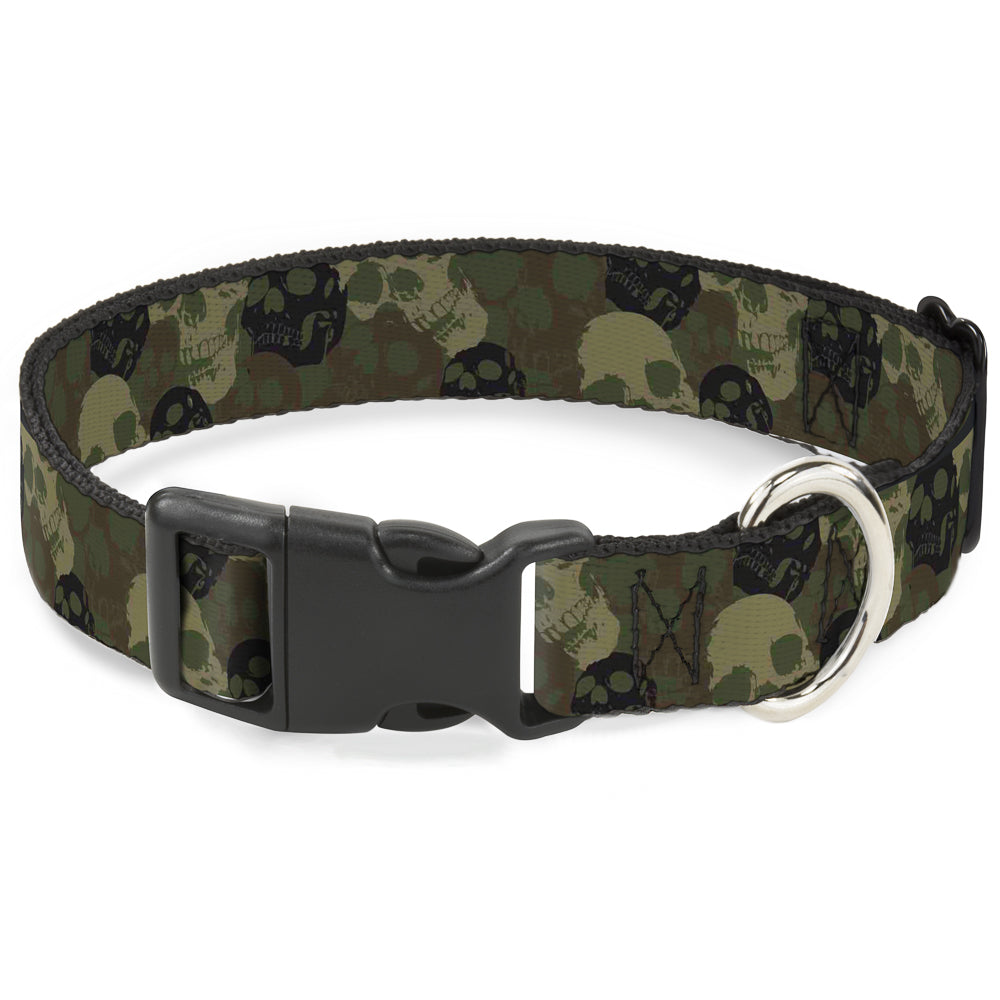Plastic Clip Collar - Camo Olive Skull Yard - Buckle-Down - Flyclothing LLC