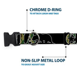 Plastic Clip Collar - CALIFORNIA/Bear Silhouette Black/Camo Olive - Buckle-Down - Flyclothing LLC