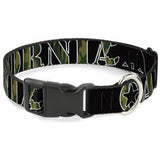 Plastic Clip Collar - CALIFORNIA/Bear Silhouette Black/Camo Olive - Buckle-Down - Flyclothing LLC