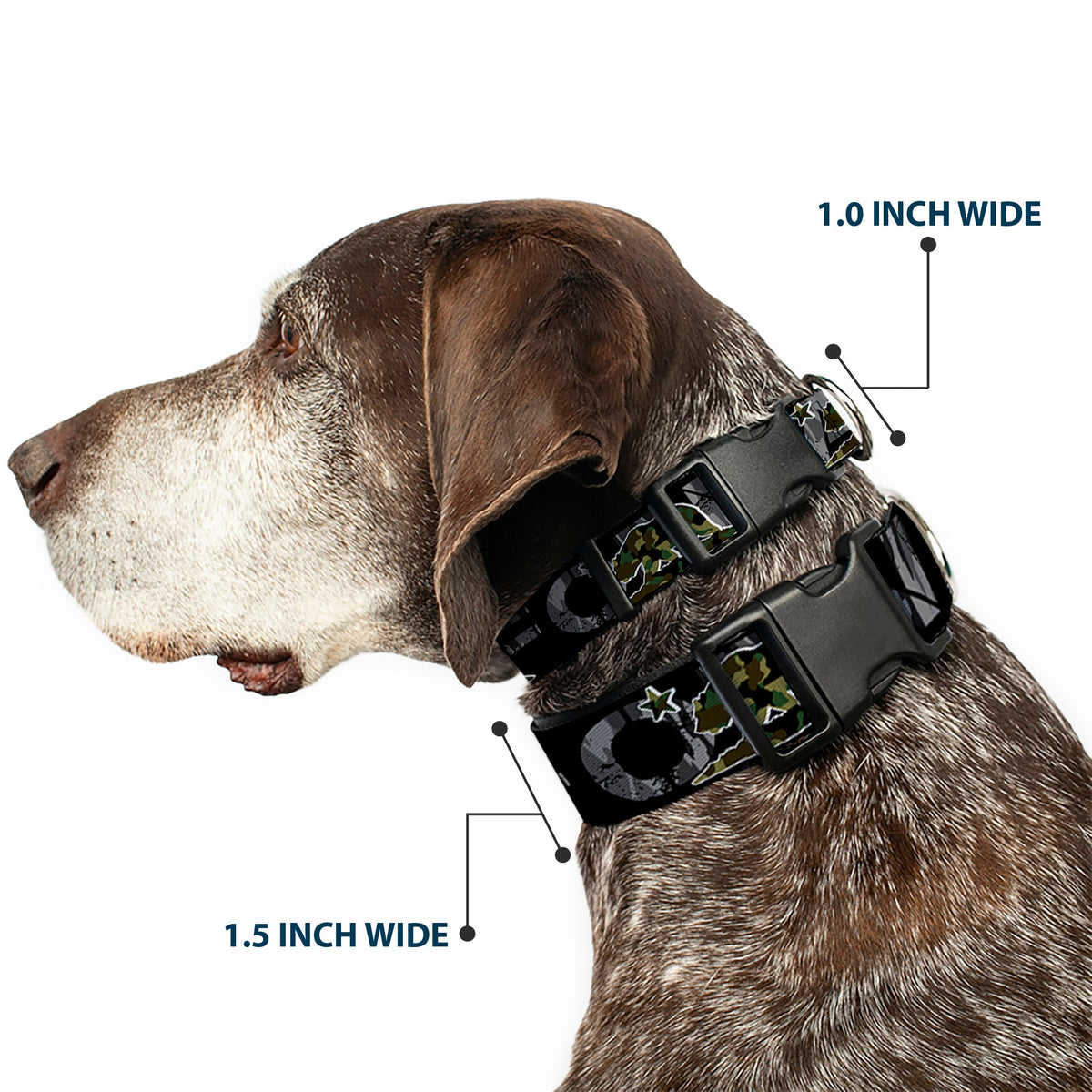 Plastic Clip Collar - CALIFORNIA/Flag Bear Black/Camo Gray/Camo Olive