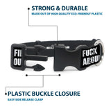 Plastic Clip Collar - FAFO FUCK AROUND AND FIND OUT Bold Black/White