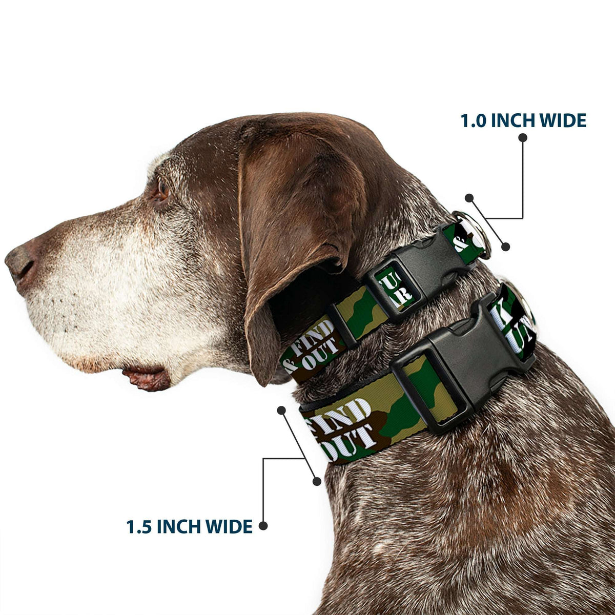 Plastic Clip Collar - FAFO FUCK AROUND & FIND OUT Stencil Camo/White - Buckle-Down - Flyclothing LLC
