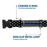 Plastic Clip Collar - FAFO FUCK AROUND AND FIND OUT Thin Blue Line Flag - Buckle-Down - Flyclothing LLC