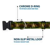 Plastic Clip Collar - Star Camo Olive/Gold - Buckle-Down - Flyclothing LLC