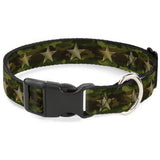 Plastic Clip Collar - Star Camo Olive/Gold - Buckle-Down - Flyclothing LLC