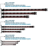 Plastic Clip Collar - Thin Red Line Flag Weathered Black/Gray/Red