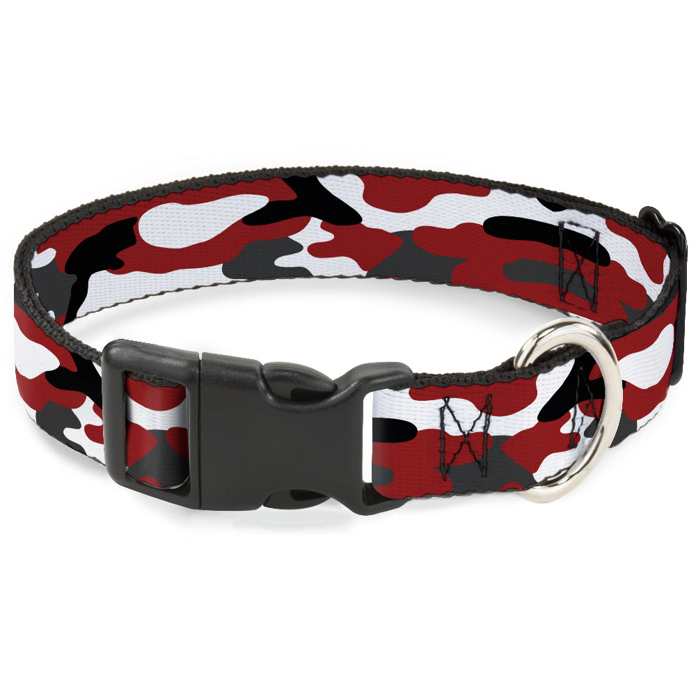 Plastic Clip Collar - Camo Red/Black/Gray/White - Buckle-Down - Flyclothing LLC