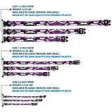 Plastic Clip Collar - Camo Purple/Black/Gray/White