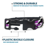 Plastic Clip Collar - Camo Purple/Black/Gray/White