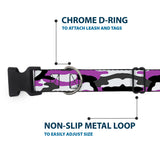 Plastic Clip Collar - Camo Purple/Black/Gray/White