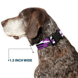 Plastic Clip Collar - Camo Purple/Black/Gray/White
