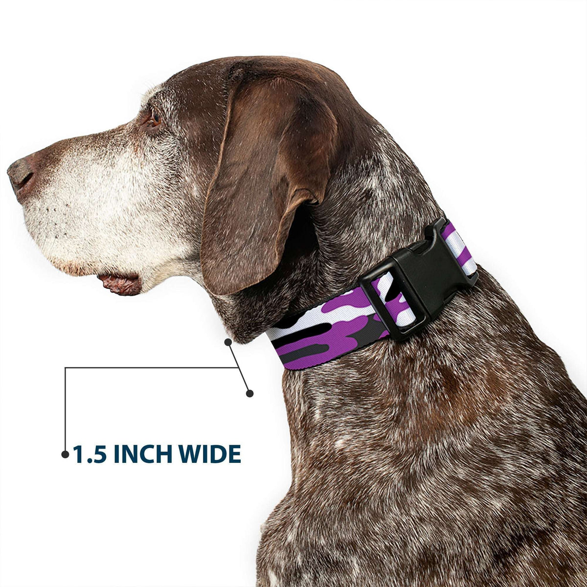 Plastic Clip Collar - Camo Purple/Black/Gray/White