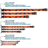 Plastic Clip Collar - Camo Oranges/Black