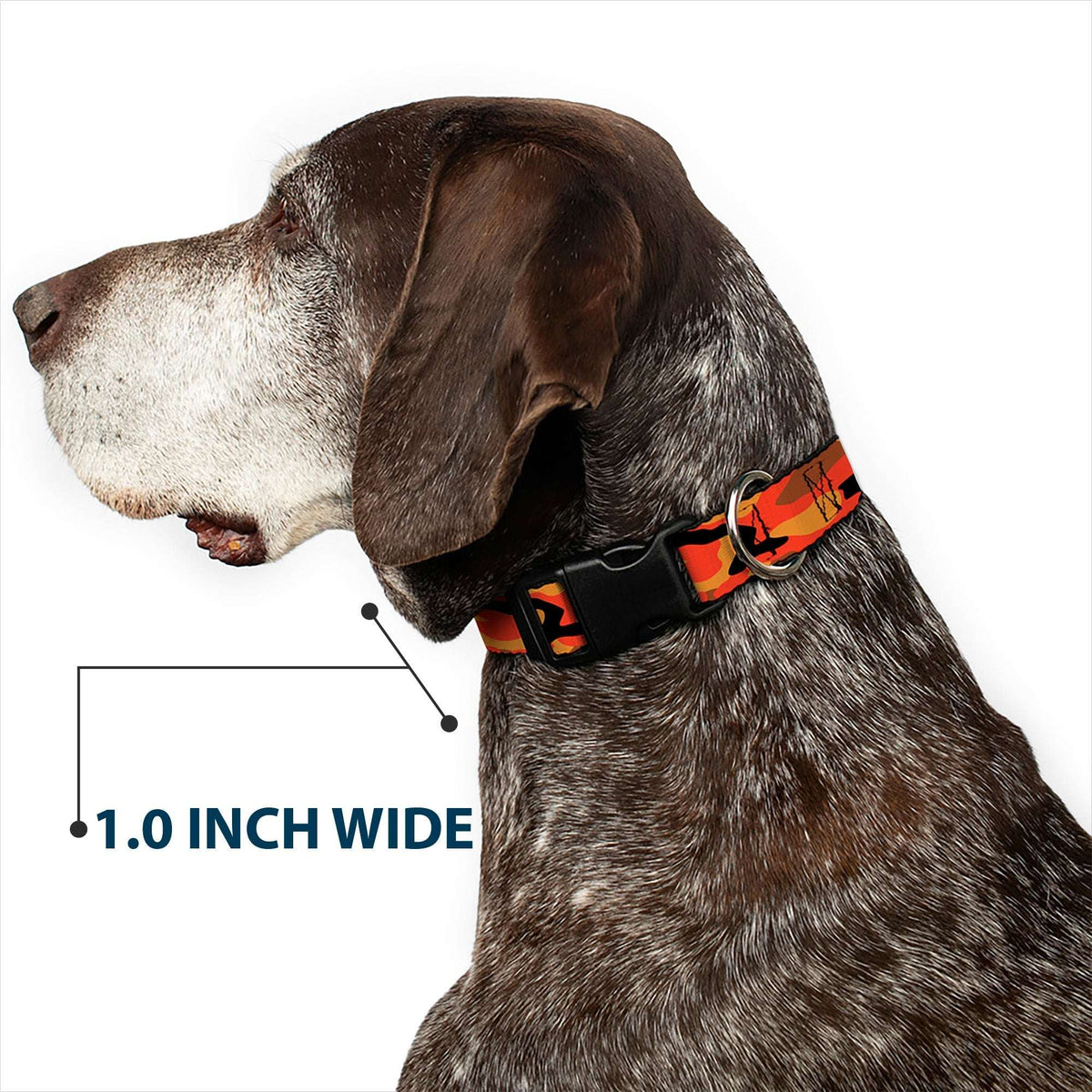 Plastic Clip Collar - Camo Oranges/Black