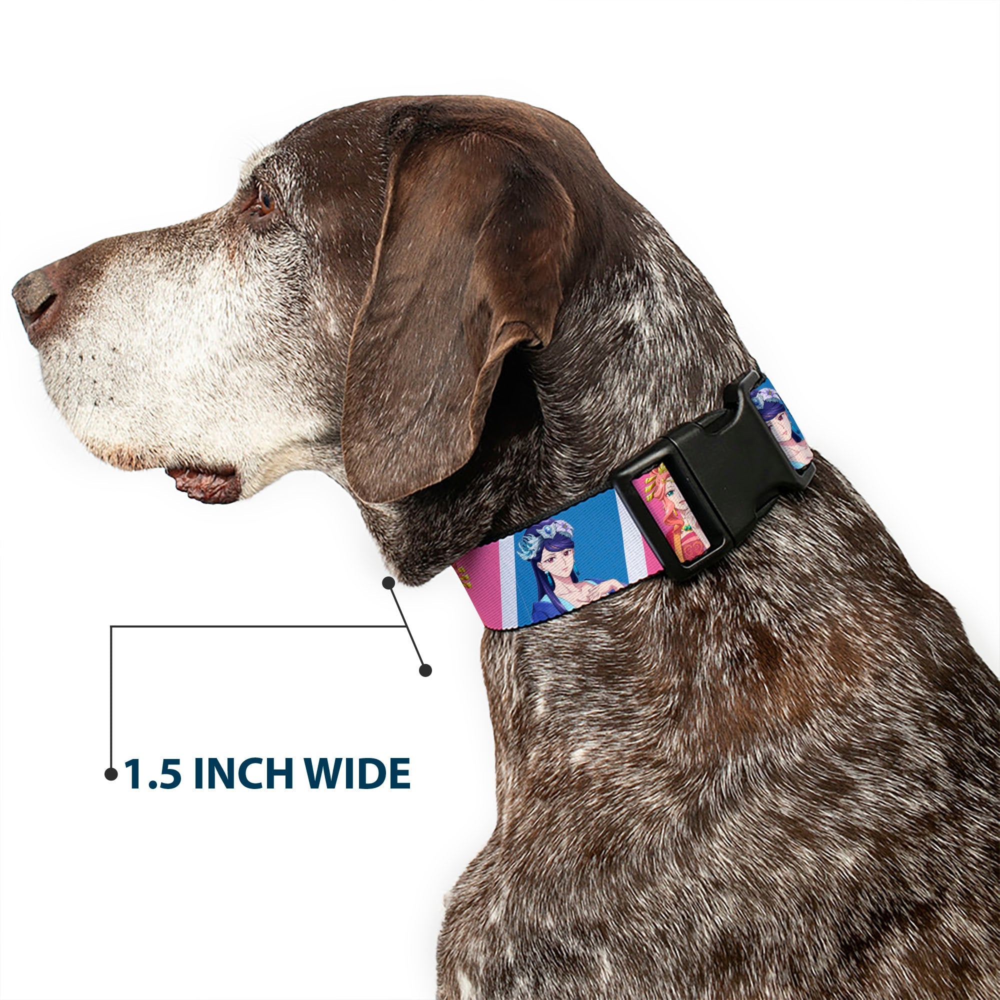 Plastic Clip Collar - The Apothecary Diaries Gyokuyo and Lihua Pose Blocks White/Pink/Blue