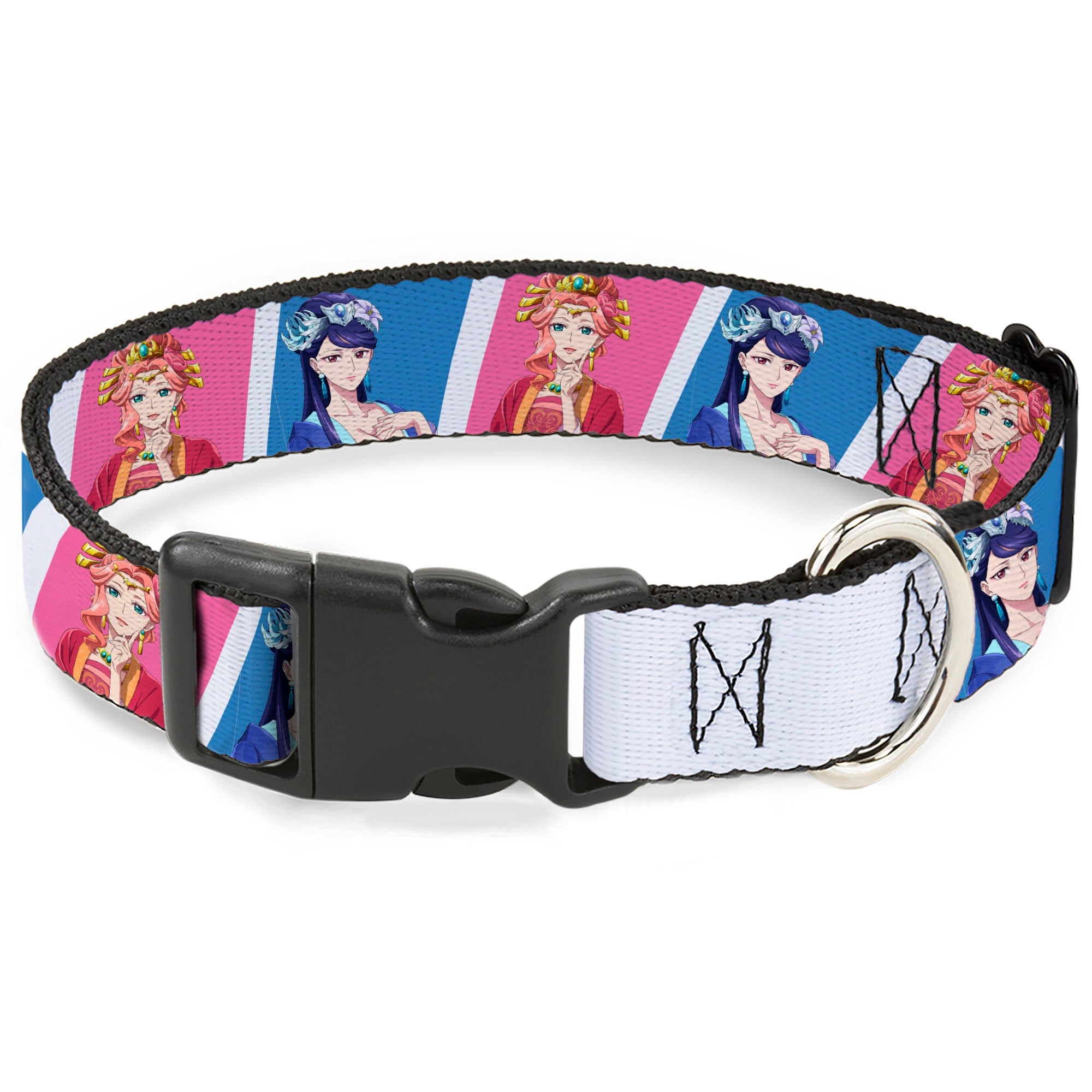 Plastic Clip Collar - The Apothecary Diaries Gyokuyo and Lihua Pose Blocks White/Pink/Blue
