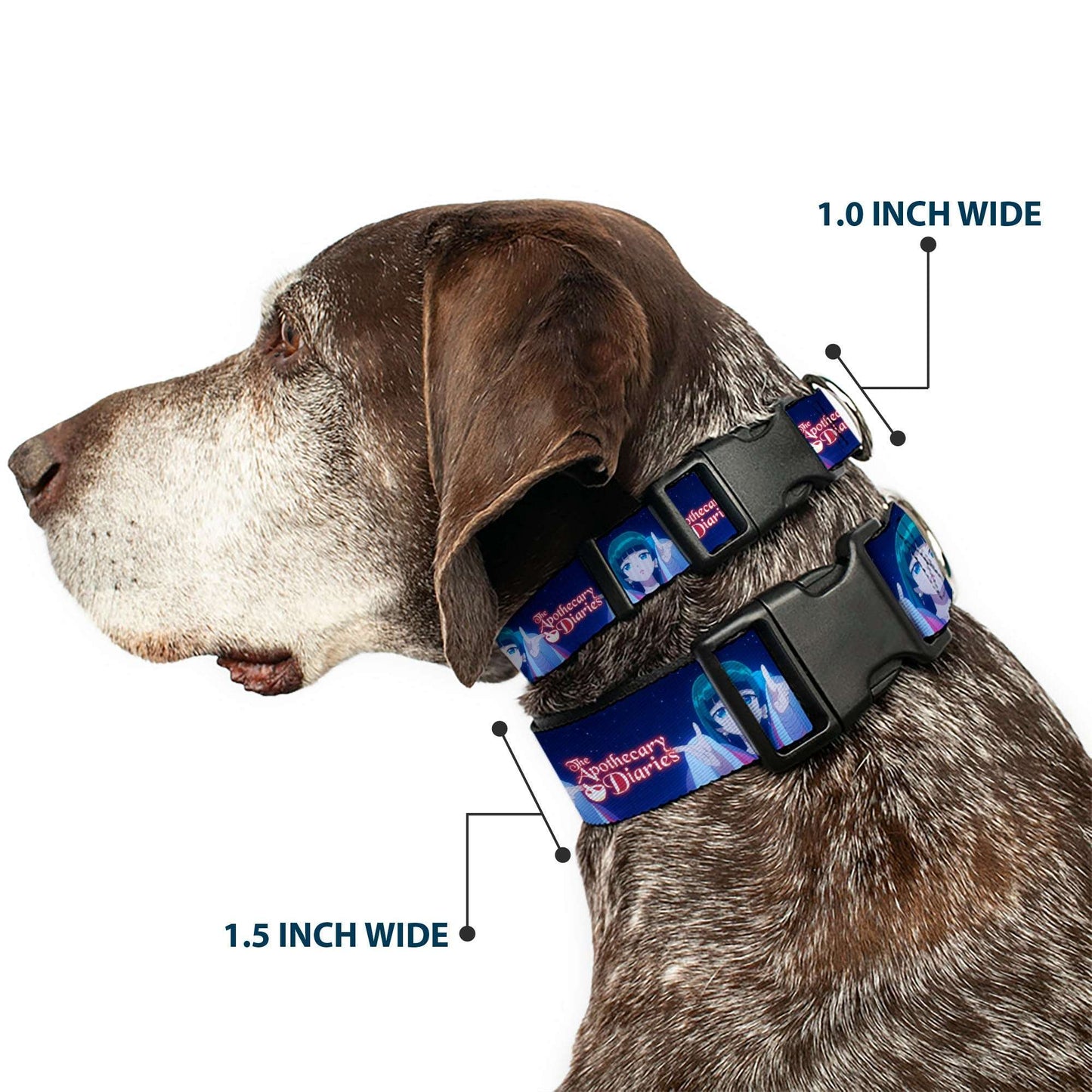 Plastic Clip Collar - THE APOTHECARY DIARIES Maomao Hands Out Pose and Title Logo Purples