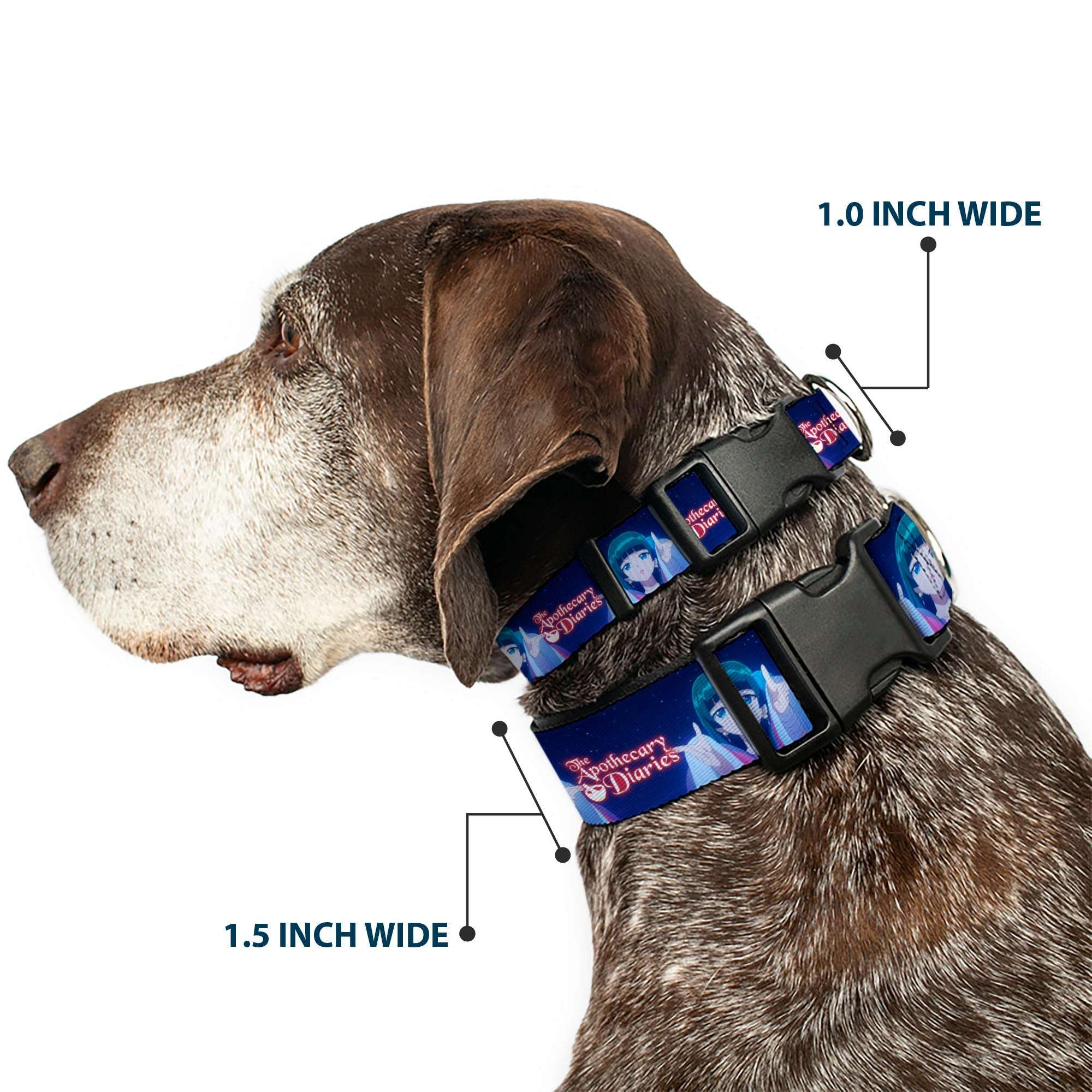 Plastic Clip Collar - THE APOTHECARY DIARIES Maomao Hands Out Pose and Title Logo Purples