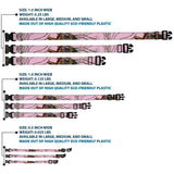 Plastic Clip Collar - Mossy Oak Country Roots Camo Baby Pink
