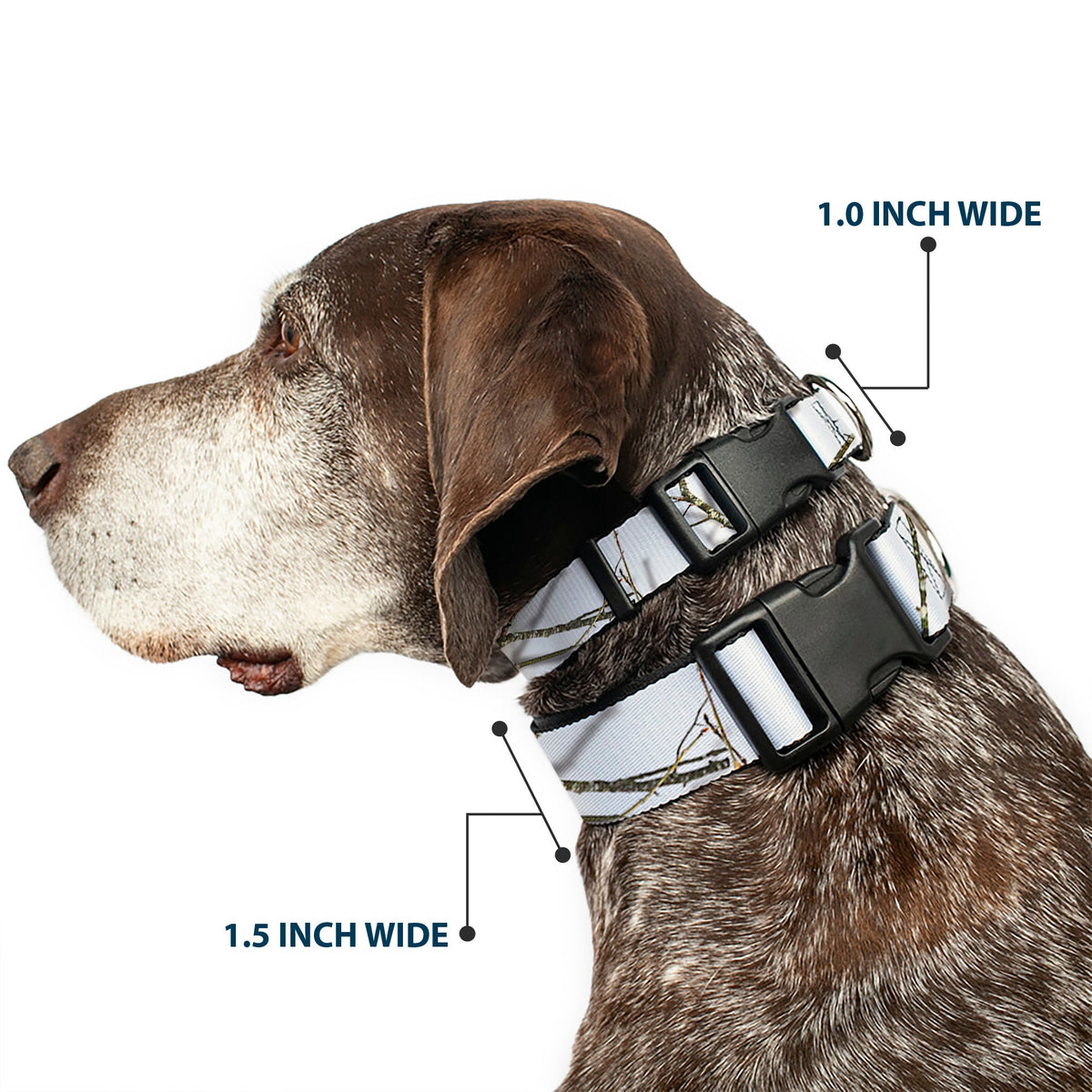 Plastic Clip Collar - Mossy Oak Country Roots Snowdrift Camo White