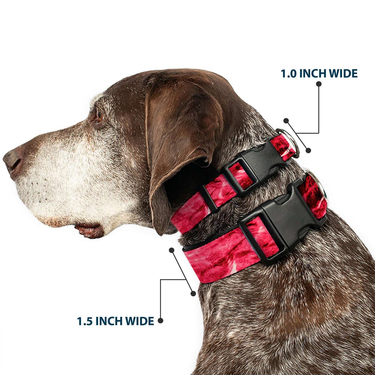 Plastic Clip Collar - Mossy Oak Elements Anemone Agua Camo Pink