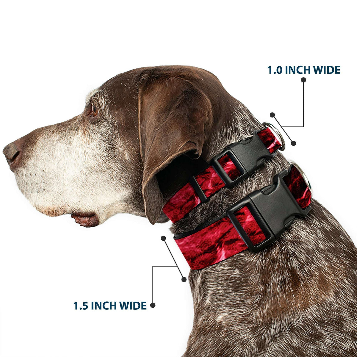 Plastic Clip Collar - Mossy Oak Elements Crimson Agua Camo Red