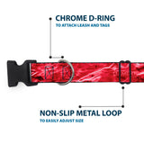 Plastic Clip Collar - Mossy Oak Elements Crimson Agua Camo Red